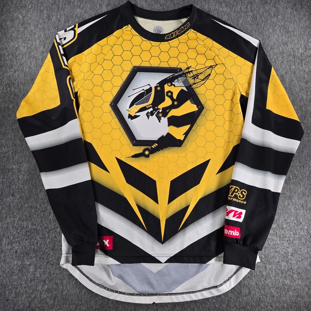 Ski-Doo Team Motocross‎ Jersey Mens Small Yellow Black Snowmobile Racing LS